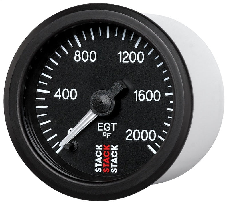 Autometer Stack 52mm 0-2000 Deg F Pro Stepper Motor Exhaust Gas Temp Gauge - Black Gauges AutoMeter