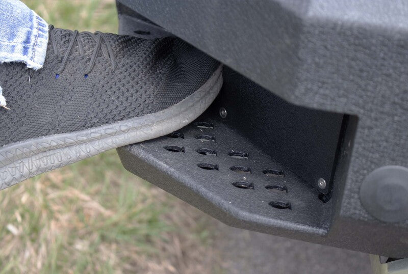 Fishbone Offroad 19-22 Chevy Silverado 1500 Rockfish Rear Bumper - Black Texture Bumpers - Steel Fishbone Offroad