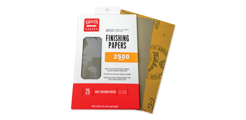 Griots Garage BOSS Finishing Papers - 2500g - 5 .5in x 9in (25 Sheets) Tools Griots Garage