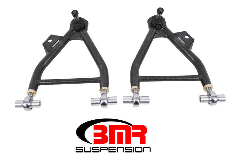 BMR 94-04 Mustang Lower A-Arms (Coilover Only) w/ Adj. Rod End & Tall Ball Joint - Black Hammertone Control Arms BMR Suspension