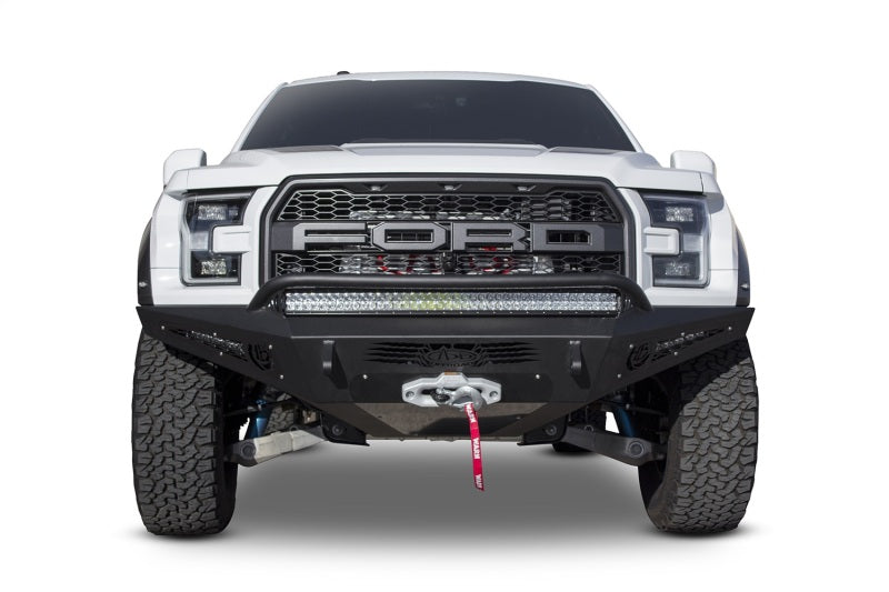 Addictive Desert Designs 17-18 Ford F-150 Raptor HoneyBadger Front Bumper w/ Winch Mount Bumpers - Steel Addictive Desert Designs