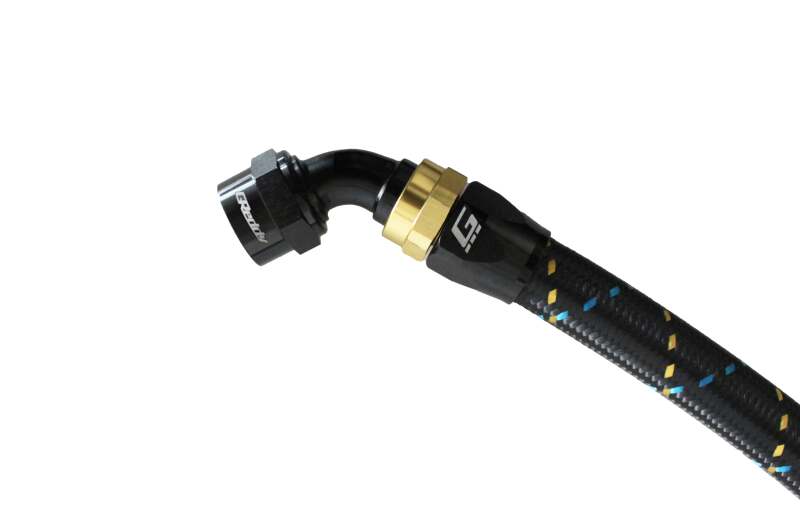 GReddy AN04 60 DEGREE HOSE END SWIVEL BLACK/GOLD ANODIZED Oil Line Kits GReddy