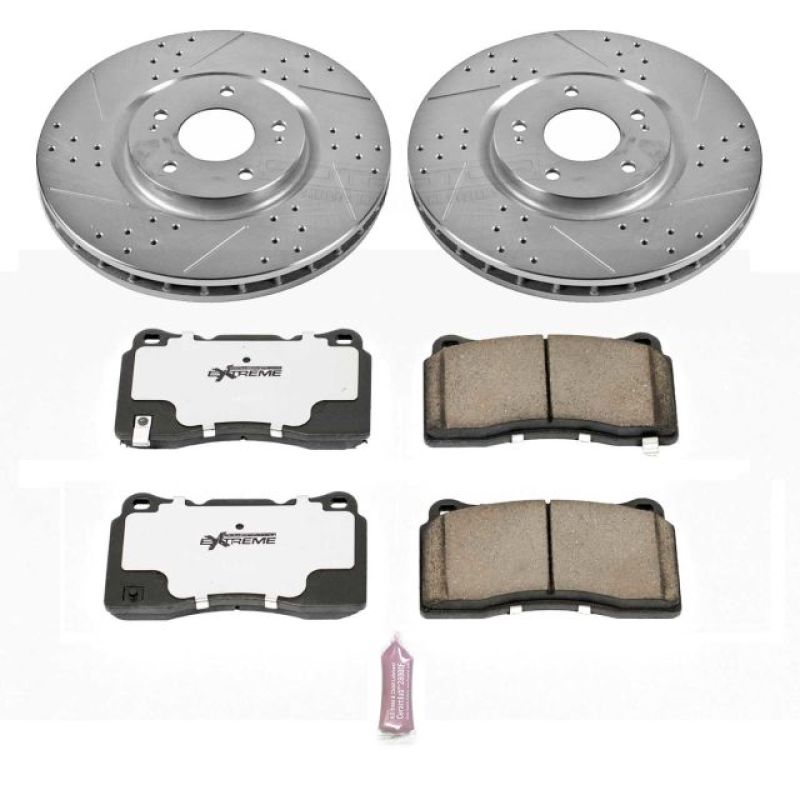 Power Stop 03-06 Mitsubishi Lancer Front Z26 Street Warrior Brake Kit Brake Kits - Performance D&S PowerStop