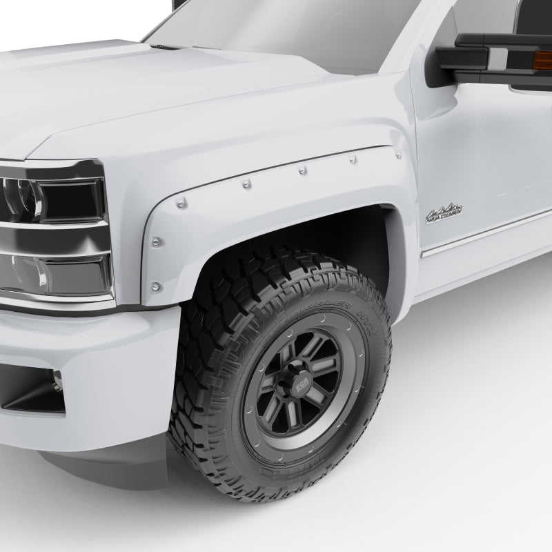 EGR 14+ Chev Silverado 6-8ft Bed Bolt-On Look Color Match Fender Flares - Set - Summit White Fender Flares EGR