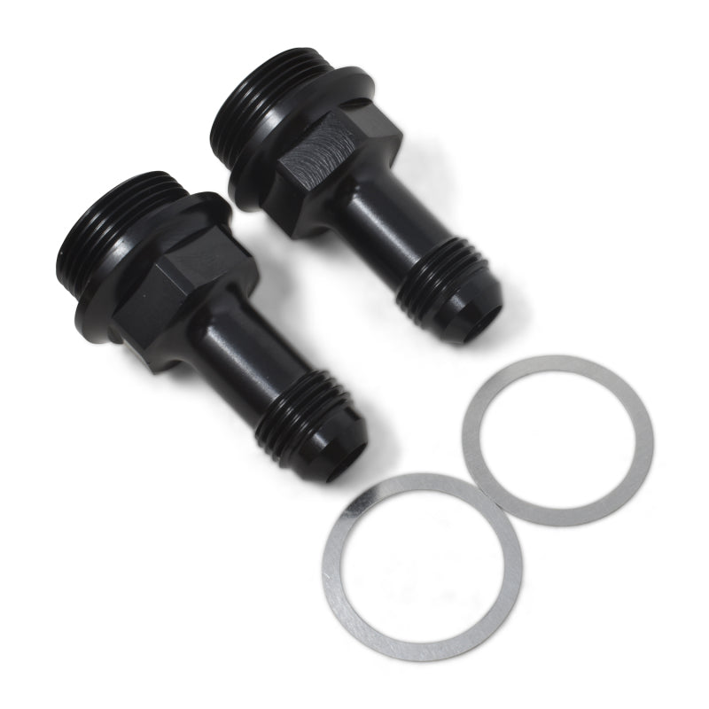 Russell Performance 7/8in -20 x -6 AN Male Flare Extended (2 pcs.) (Black) Fittings Russell