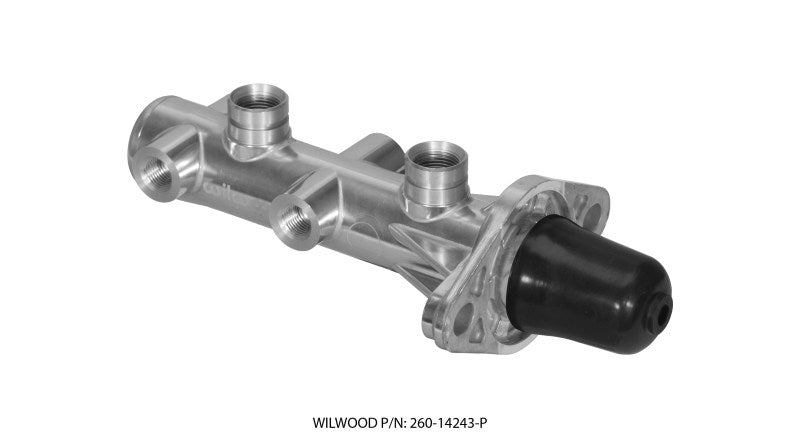 Wilwood Tandem Remote Master Cylinder - 1in Bore Ball Burnished Brake Master Cylinder Wilwood