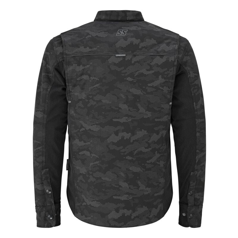 Speed and Strength True Grit Mesh Moto Shirt Reflective Camo/Black - Large Shirts Speed and Strength