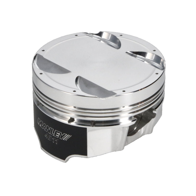 Manley Mitsubishi 4B11 86mm Bore 9.0:1 CR -5cc Dish Turbo Tuff Piston Set w/ Rings Piston Sets - Forged - 4cyl Manley Performance