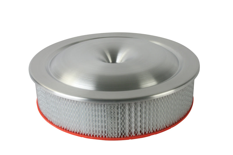Moroso Low Profile Racing Air Cleaner - 16in x 4in Filter - Aluminum - 4500 Dominator/King Demon Fuel Filters Moroso
