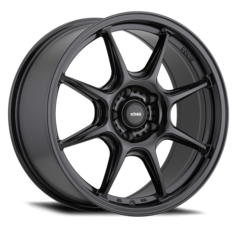 Konig Lockout 18x8.5 5x114.3 ET45 Gloss Black Wheels - Cast Konig