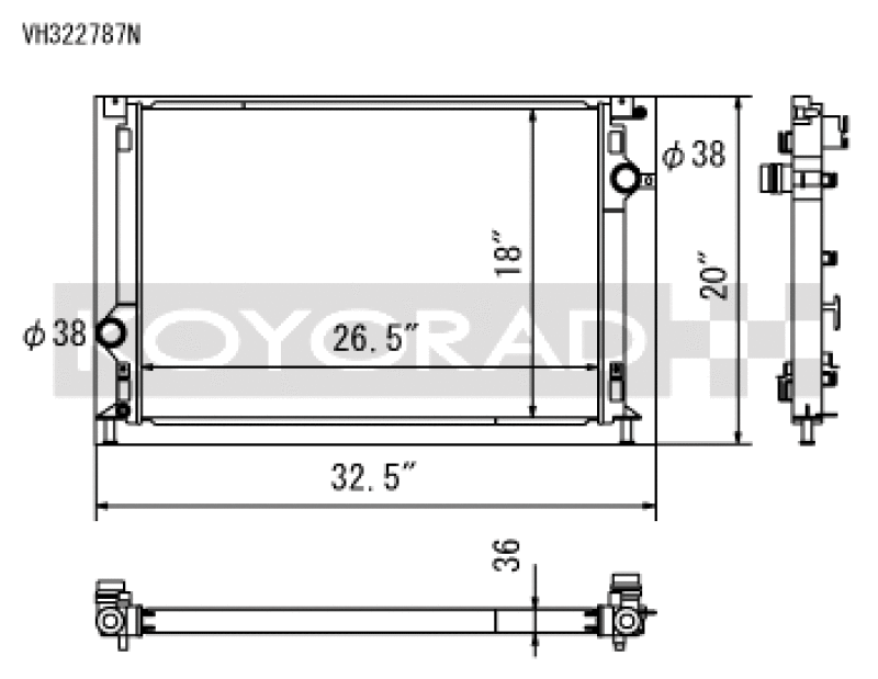 Koyo 13-17 Ford Focus ST 2.0L I4 Turbo Racing Radiator Radiators Koyo