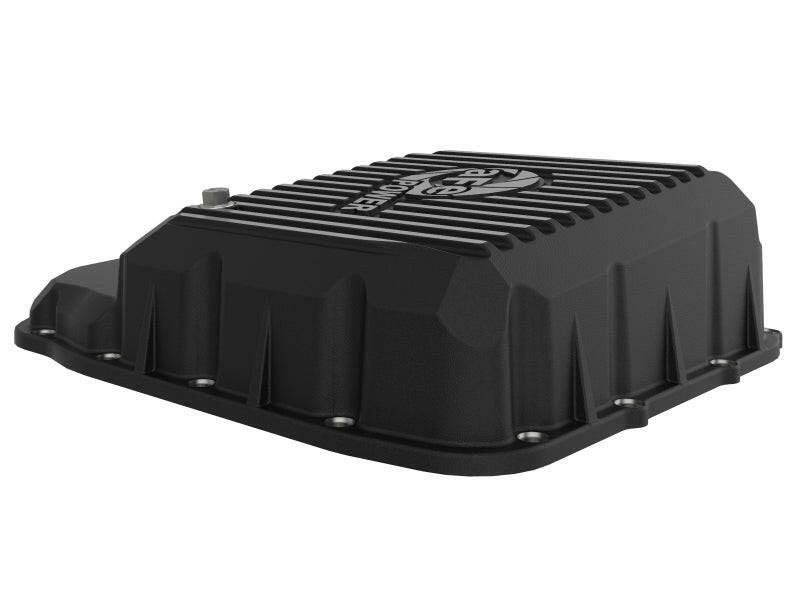 aFe Transmission Pan (Black w/ Machined Fins) 13-19 Dodge Diesel Trucks L6-6.7L (td) Diff Covers aFe