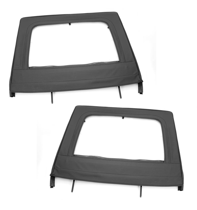 Rugged Ridge Upper Door Kit Rear Black 07-18 4-Dr Jeep Wrangler JK Doors Rugged Ridge