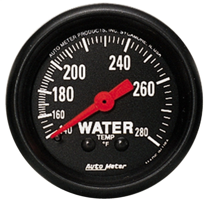 Autometer Z Series 2 1/6inch 140-280 Degree F Mechanical Water Temperature Gauge Gauges AutoMeter