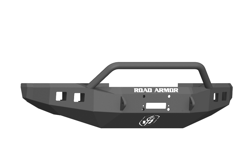 Road Armor 17-20 Ford F-250 Stealth Wide Fender Front Winch Bumper w/Pre-Runner Guard - Tex Blk Bumpers - Steel Road Armor