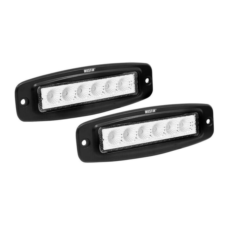 Westin Single Row 6 x 3W Bridgelux w/terminated wiring (set of 2) - Black Light Bars & Cubes Westin