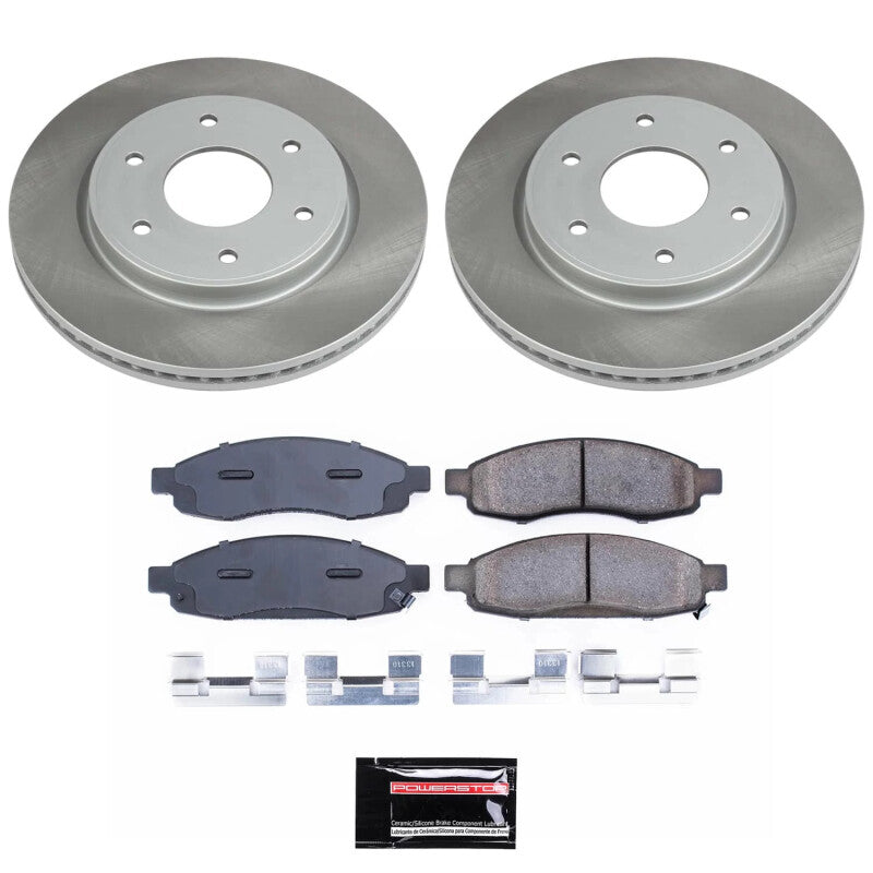 Power Stop 05-07 Nissan TITAN Front Semi-Coated Rotor Kit Brake Kits - Performance Blank PowerStop