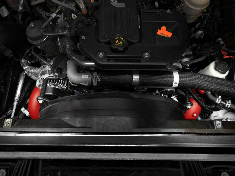 aFe BladeRunner 3in & 3-1/2in AL Hot and Cold Charge Pipe Kit Red RAM Diesel Trucks 25-26 L6-6.7L Intercoolers aFe