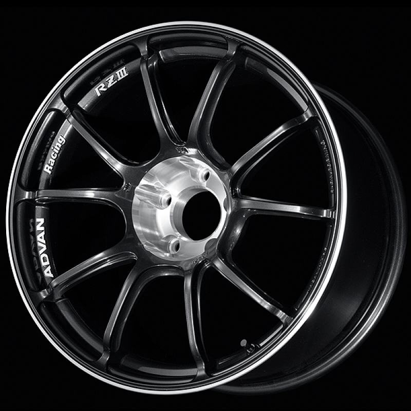 Advan RZIII 18x10.5 / +25 Offset / 5x114.3 BC / 73mm Bore / Black Gun Metallic & Diamond Cut Wheels - Cast Advan