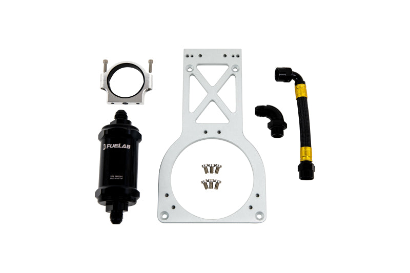 Fuelab Fuel Surge Upgrade Filter Kit (Bracket/Hardware/Hose Assembly/90 Degree Fitting) - 235mm Surge Tanks Fuelab