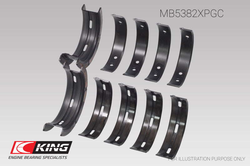 King Subaru EJ20/EJ22/EJ25 (Incl. Turbo) (Size 0.25) pMaxBlack Coated Main Bearing Set Bearings King Engine Bearings