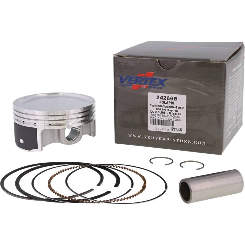 Vertex Piston 13-22 Polaris Scrambler 850 850cc Forged Replica Piston Kit Piston Sets - Powersports Vertex Pistons