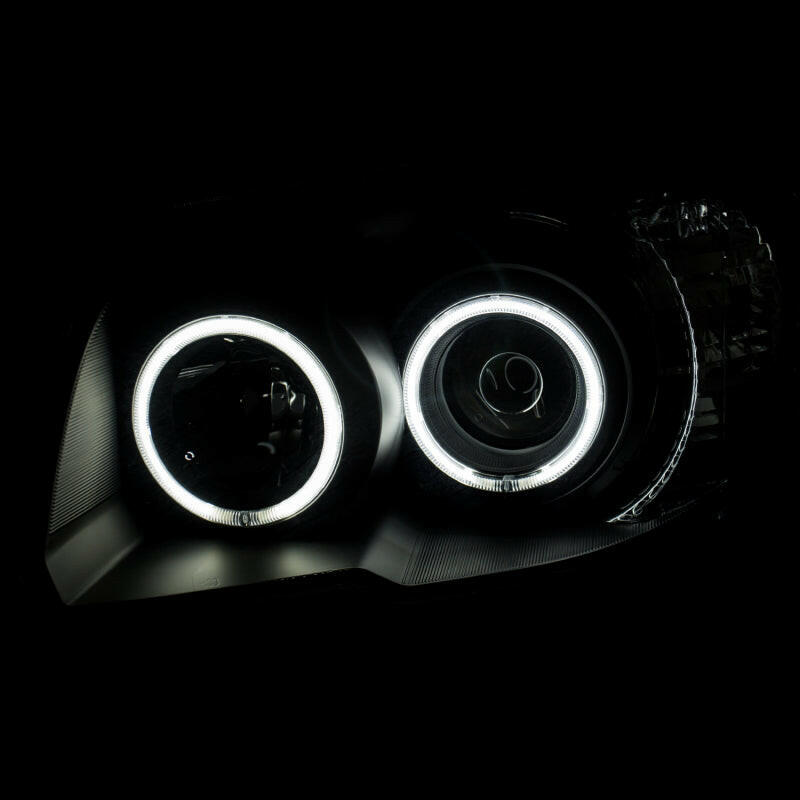 ANZO 2006-2009 Toyota 4Runner Projector Headlights w/ Halo Black Headlights ANZO
