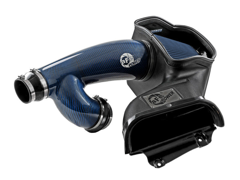 aFe 17-24 Ford F-150 Track Series Blue Kevlar Carbon Fiber C/A Intake System w/Black Pro 5R Filter Cold Air Intakes aFe