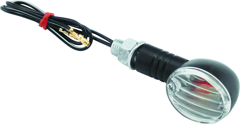 BikeMaster Ministalk Marker Light Round - Black/Clear Sidemarkers & Indicators BikeMaster