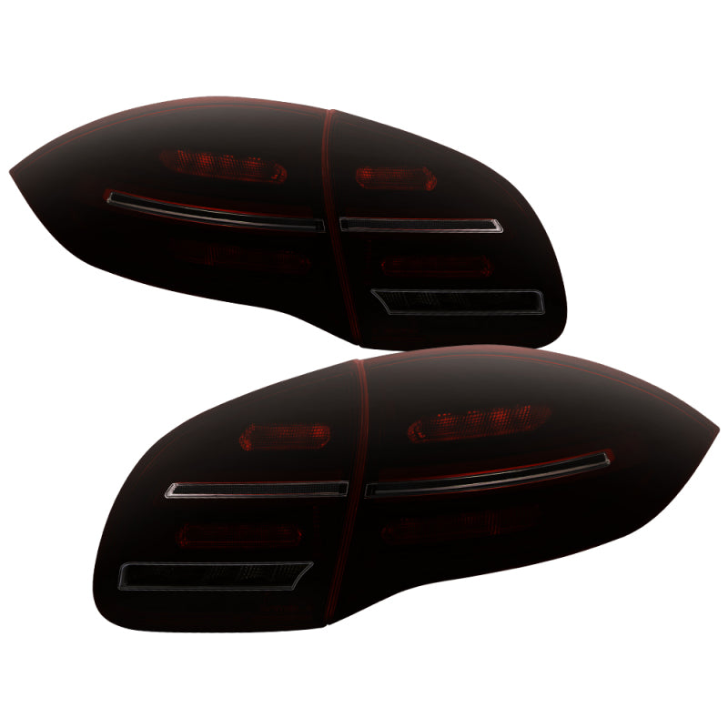 Spyder Porsche Cayenne 958 11-14 LED Tail Lights - Sequential Signal - Red Smoke Tail Lights SPYDER