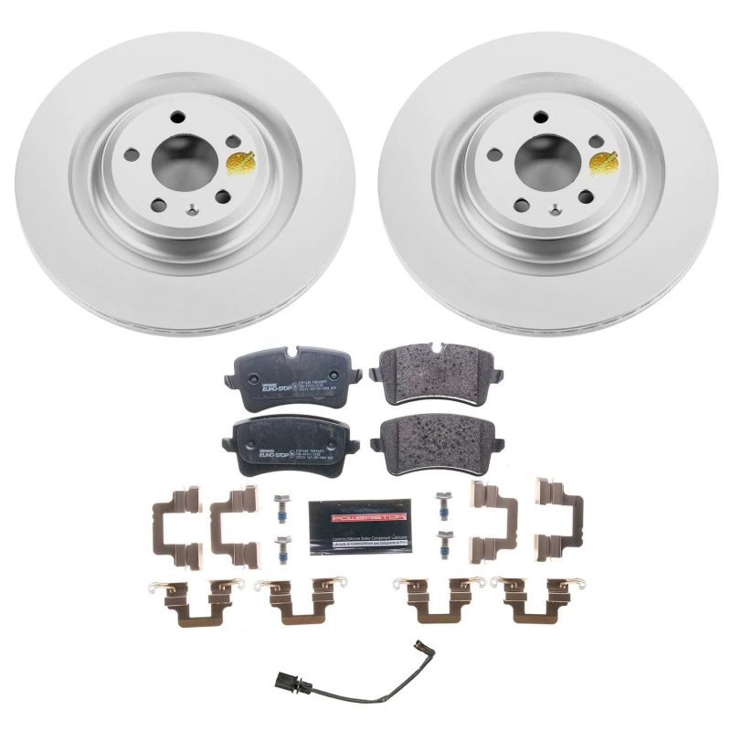 Power Stop 16-18 Audi A7 Quattro Rear Euro-Stop Brake Kit Brake Kits - OE PowerStop