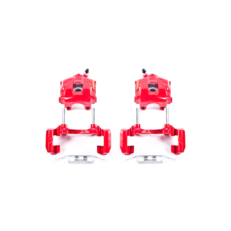 Power Stop 01-05 BMW 320i Rear Red Calipers w/Brackets - Pair Brake Calipers - Perf PowerStop