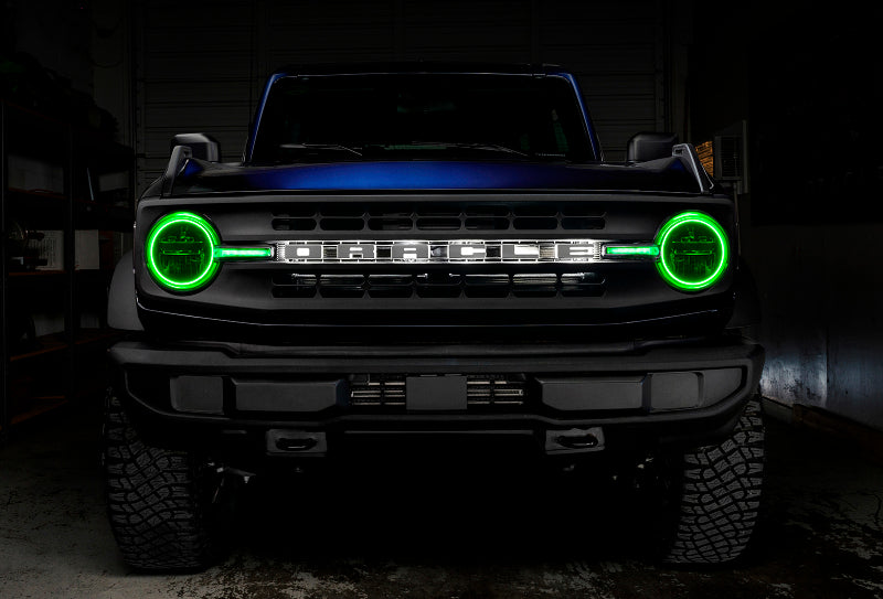 Oracle 21-22 Ford Bronco Headlight Halo Kit w/DRL Bar - Base Headlights -w/RF Controller Headlights ORACLE Lighting