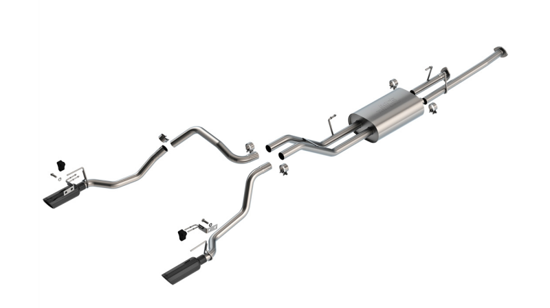 Borla 07-21 Toyota Tundra w/ Long Bed Cat-Back Touring SS Catback Exhaust w/ Black Chrome Tips Catback Borla