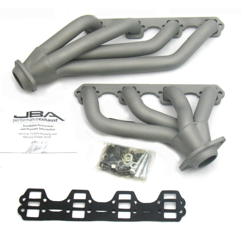 JBA 65-73 Ford Mustang 351W SBF 1-5/8in Primary Ti Ctd Mid Length Header Headers & Manifolds JBA