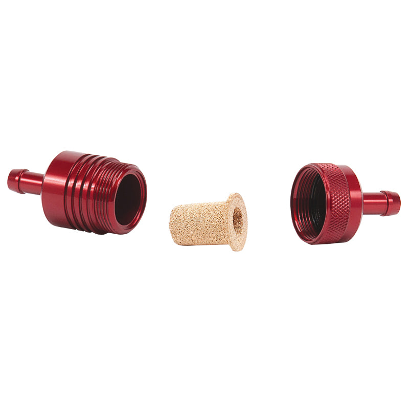 Russell Performance Red Street Fuel Filter (3in Length 1-1/8in diameter 5/16in inlet/outlet) Fuel Filters Russell