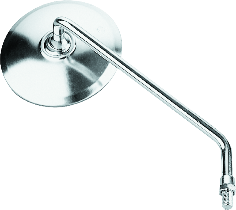 BikeMaster Round Mirror 10mm Left - Stainless Side Mirrors BikeMaster