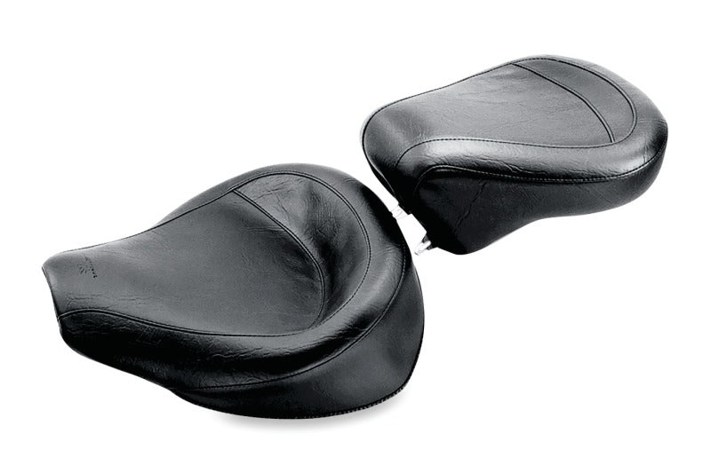 Mustang 58-84 Harley FX/FL Wide Touring Solo Seat - Black Solo Motorcycle Seats Mustang Motorcycle