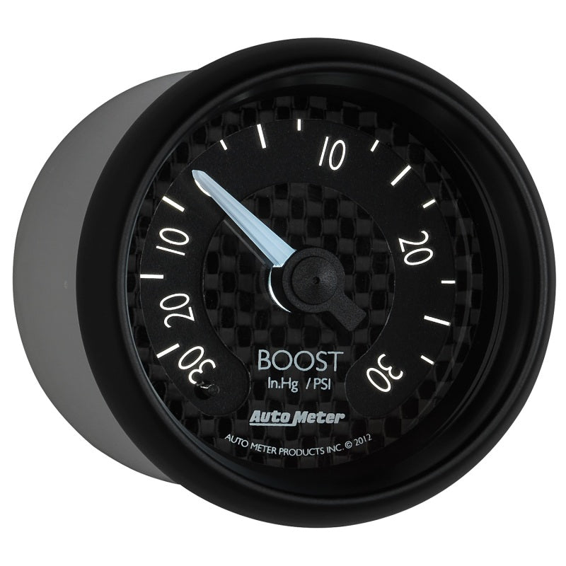 Autometer GT Series 52mm Mechanical 30 In Hg/30 psi Vacuum/Boost Gauge Gauges AutoMeter