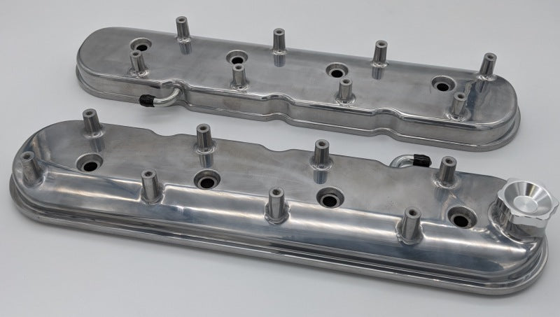 Granatelli 96-22 GM LS Standard Height Valve Cover w/Angled Coil Mount - Polished (Pair) Valve Covers Granatelli Motor Sports