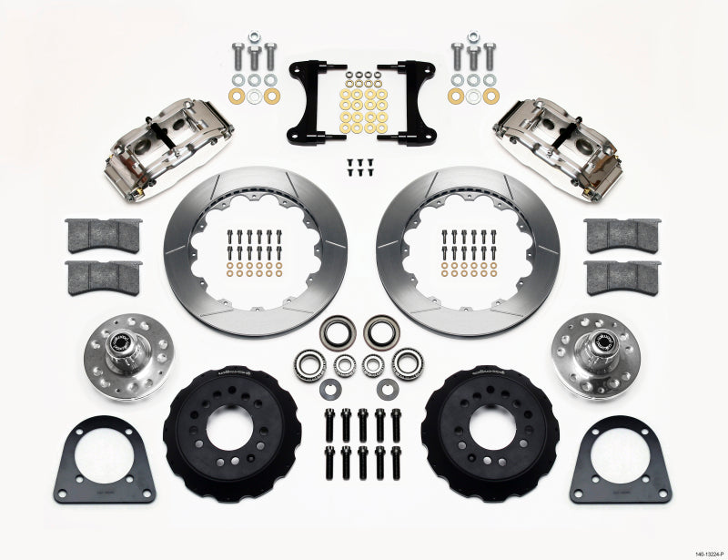 Wilwood Narrow Superlite 6R Front Hub Kit 12.88in Polished TCI-IFS 71-78 (Pinto Based) Big Brake Kits Wilwood