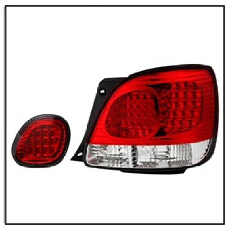 Spyder Lexus GS 300/400 98-05 LED Tail Lights Red Clear ALT-YD-LGS98-LED-RC Tail Lights SPYDER