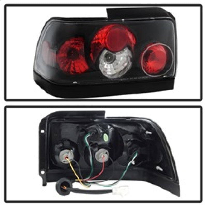 Spyder Toyota Corolla 93-97 Euro Style Tail Lights Black ALT-YD-TC93-BK Tail Lights SPYDER