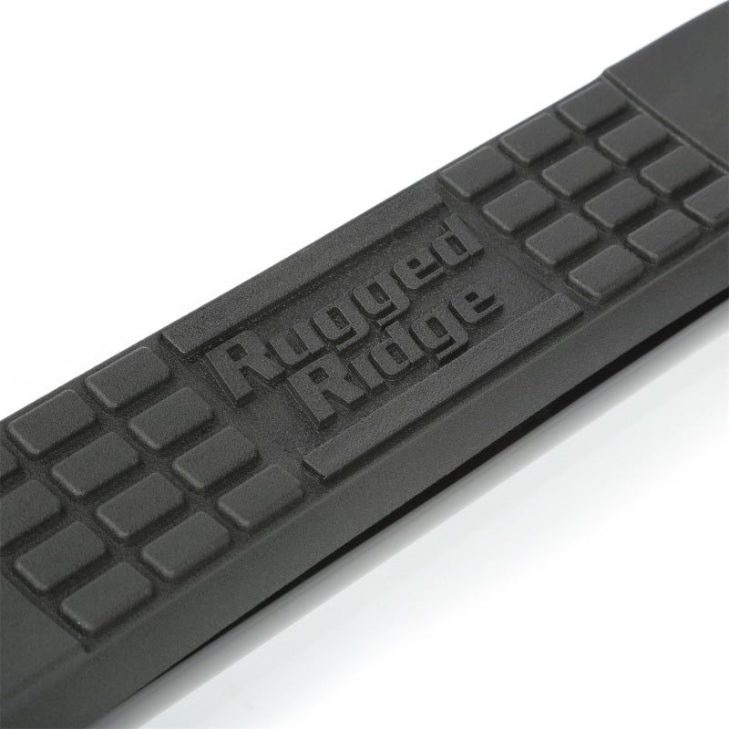 Rugged Ridge 3-In Round Side Steps Black 07-18 2-Door Jeep Wrangler Side Steps Rugged Ridge