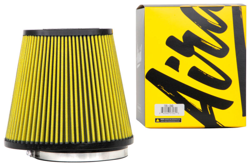 Airaid Universal Air Filter - Cone 6in F x 9x7-1/4in B x 6-3/8x3-7/8in T x 8in H - Synthamax Air Filters - Universal Fit Airaid