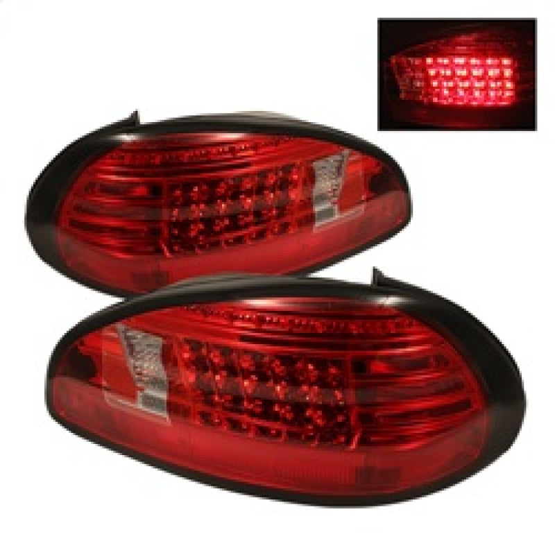 Spyder Pontiac Grand Prix 97-03 LED Tail Lights Red Clear ALT-YD-PGP97-LED-RC Tail Lights SPYDER