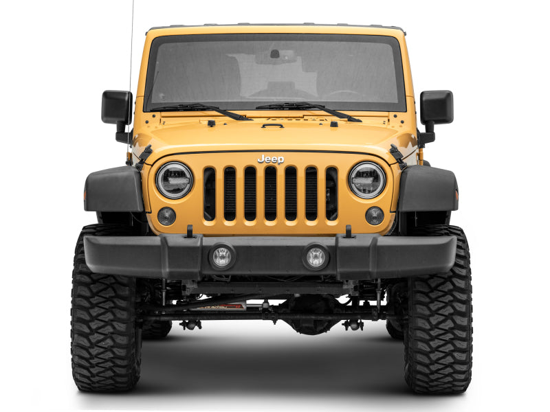 Raxiom 97-18 Jeep Wrangler TJ/JK 7-Inch LED Headlights w/ Halos- Black Housing (Clear Lens) Headlights Raxiom