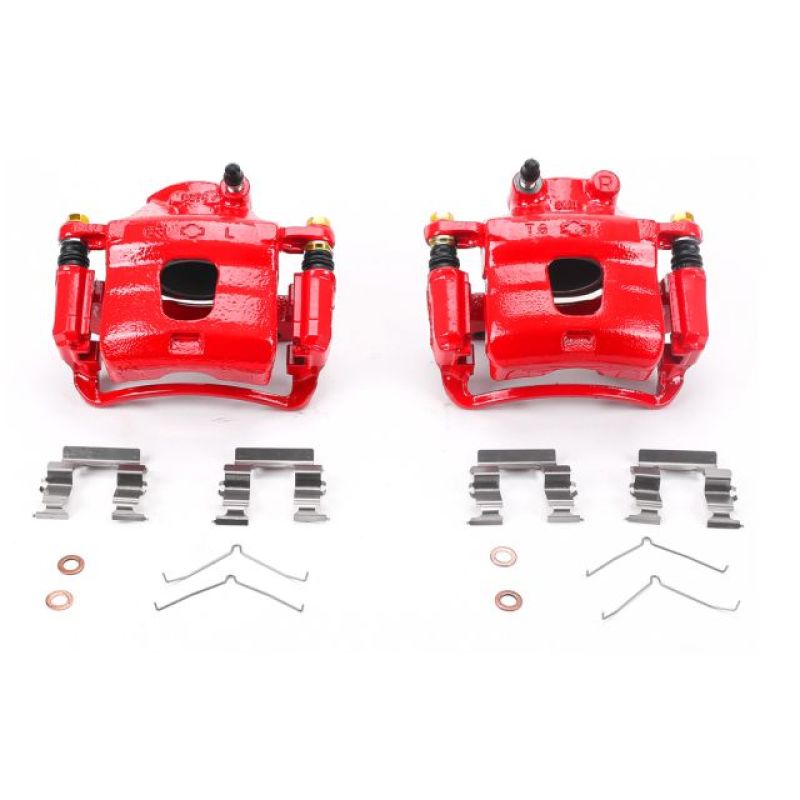 Power Stop 96-99 Infiniti I30 Front Red Calipers w/Brackets - Pair Brake Calipers - Perf PowerStop