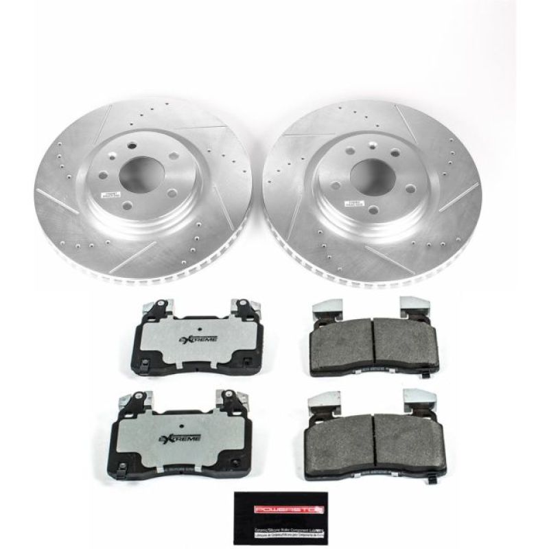 Power Stop 14-19 Chevrolet Corvette Front Z26 Street Warrior Brake Kit Brake Kits - Performance D&S PowerStop