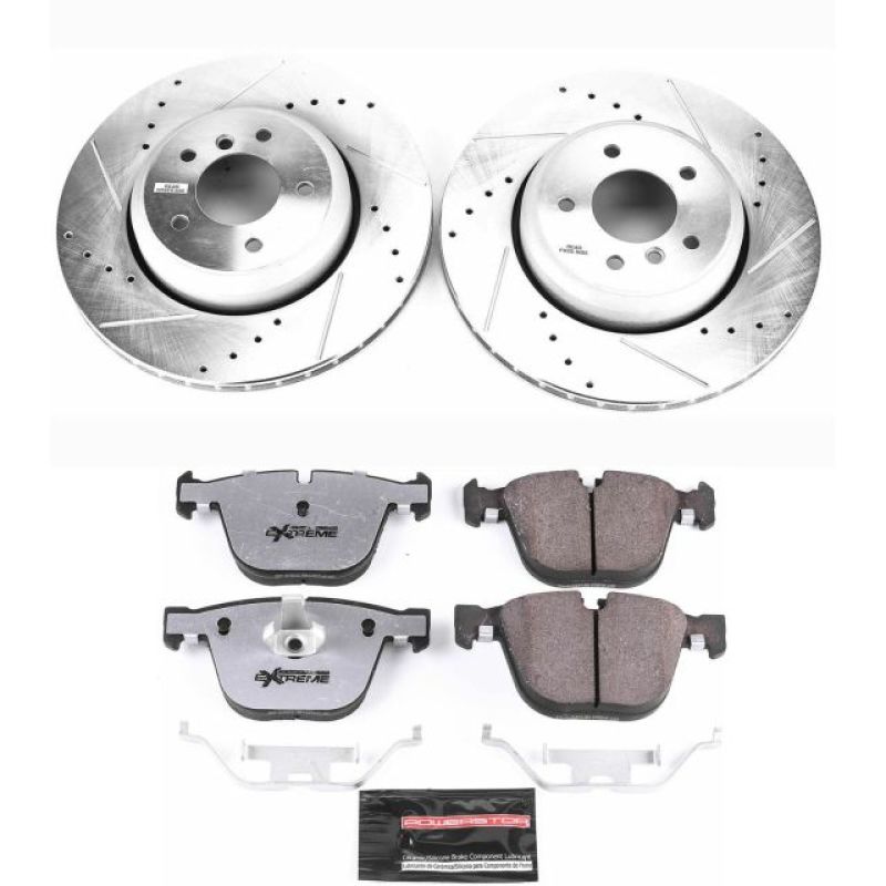 Power Stop 08-10 BMW 535i Rear Z26 Street Warrior Brake Kit Brake Kits - Performance D&S PowerStop